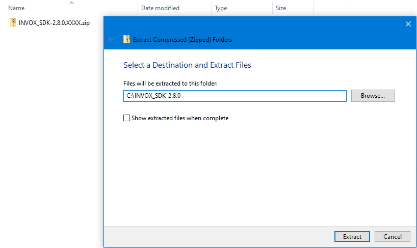 Extract package content