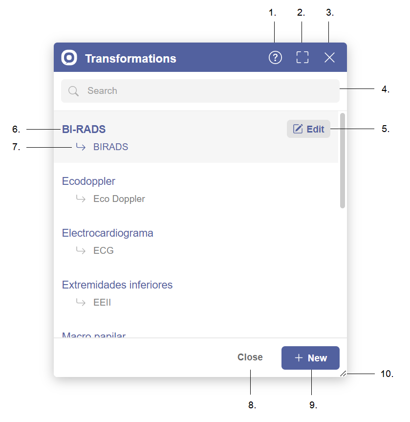 Transformations Component elements